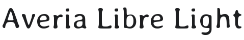 Averia Libre Light Font Preview