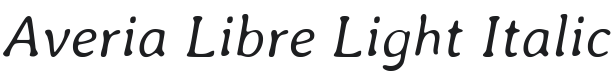 Averia Libre Light Italic Font Preview