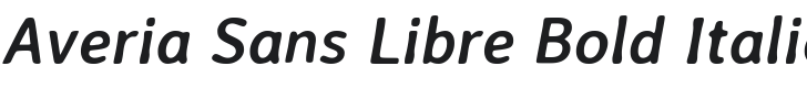 Averia Sans Libre Bold Italic Font Preview