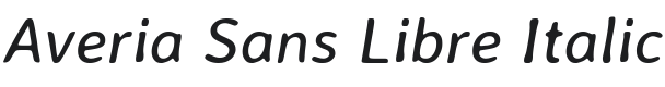 Averia Sans Libre Italic Font Preview