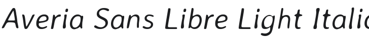 Averia Sans Libre Light Italic Font Preview