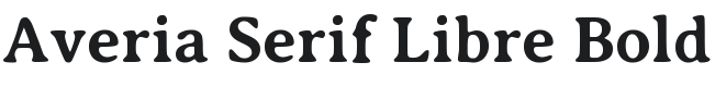 Averia Serif Libre Bold Font Preview