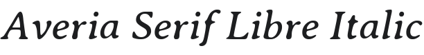 Averia Serif Libre Italic Font Preview