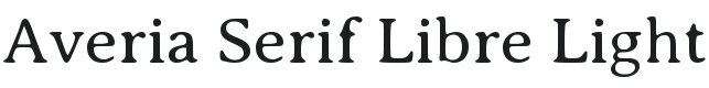 Averia Serif Libre Light Font Preview