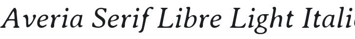 Averia Serif Libre Light Italic Font Preview