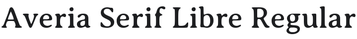 Averia Serif Libre Font Preview