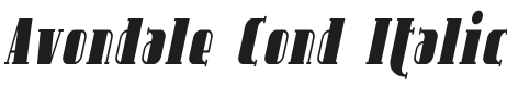 Avondale Cond Italic Font Preview