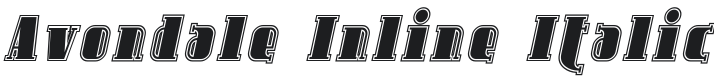 Avondale Inline Italic Font Preview