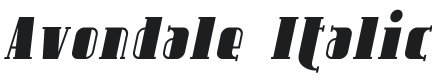 Avondale Italic Font Preview