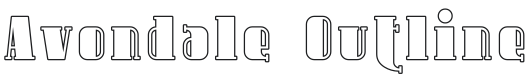 Avondale Outline Font Preview