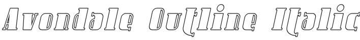 Avondale Outline Italic Font Preview