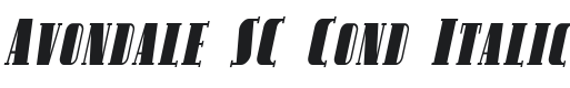 Avondale SC Cond Italic Font Preview