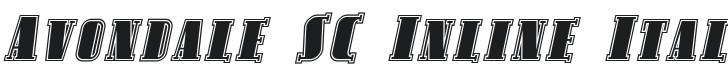 Avondale SC Inline Italic Font Preview