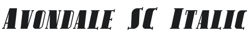 Avondale SC Italic Font Preview