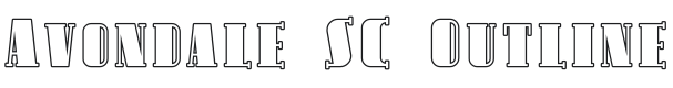 Avondale SC Outline Font Preview
