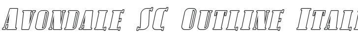 Avondale SC Outline Italic Font Preview