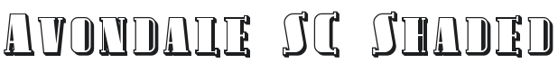 Avondale SC Shaded Font Preview