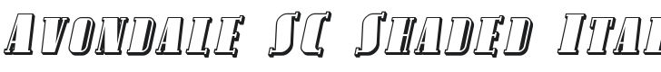 Avondale SC Shaded Italic Font Preview