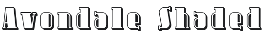 Avondale Shaded Font Preview