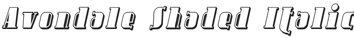 Avondale Shaded Italic Font Preview