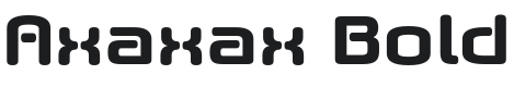 Axaxax Font Preview