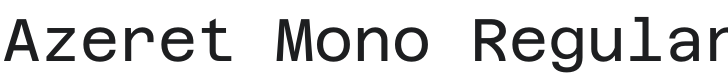 Azeret Mono Font Preview