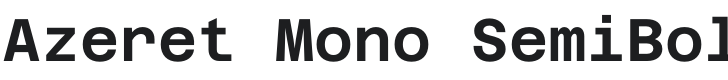 Azeret Mono SemiBold Font Preview