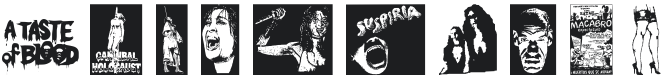 B Movie Dings Font Preview