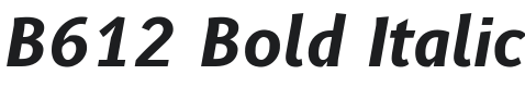 B612 Bold Italic Font Preview