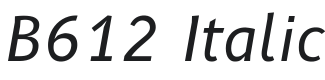 B612 Italic Font Preview