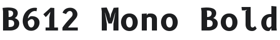 B612 Mono Bold Font Preview