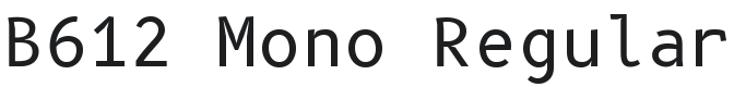 B612 Mono Font Preview