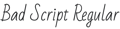Bad Script Font Preview