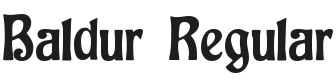 Baldur Regular Font Preview