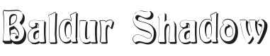 Baldur Shadow Font Preview