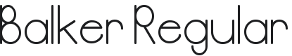 Balker Font Preview