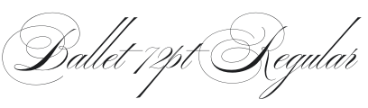 Ballet 72pt Regular Font Preview