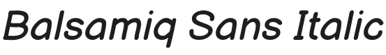 Balsamiq Sans Italic Font Preview