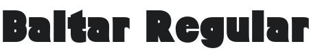 Baltar Font Preview