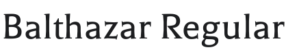 Balthazar Font Preview