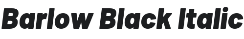 Barlow Black Italic Font Preview