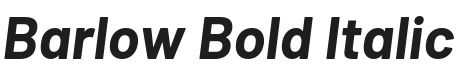 Barlow Bold Italic Font Preview