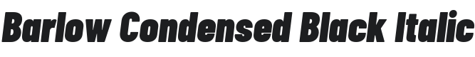 Barlow Condensed Black Italic Font Preview