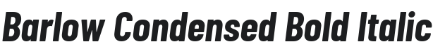 Barlow Condensed Bold Italic Font Preview
