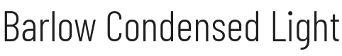 Barlow Condensed Light Font Preview