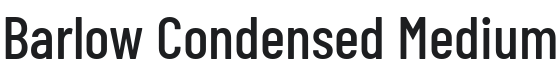 Barlow Condensed Medium Font Preview