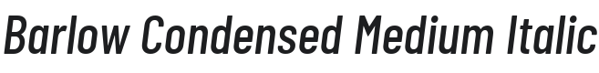 Barlow Condensed Medium Italic Font Preview