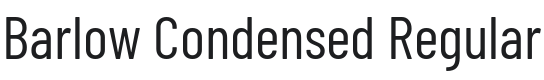 Barlow Condensed Font Preview
