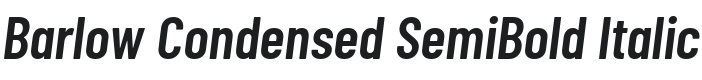 Barlow Condensed SemiBold Italic Font Preview
