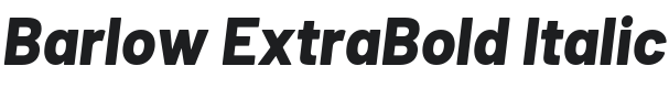 Barlow ExtraBold Italic Font Preview